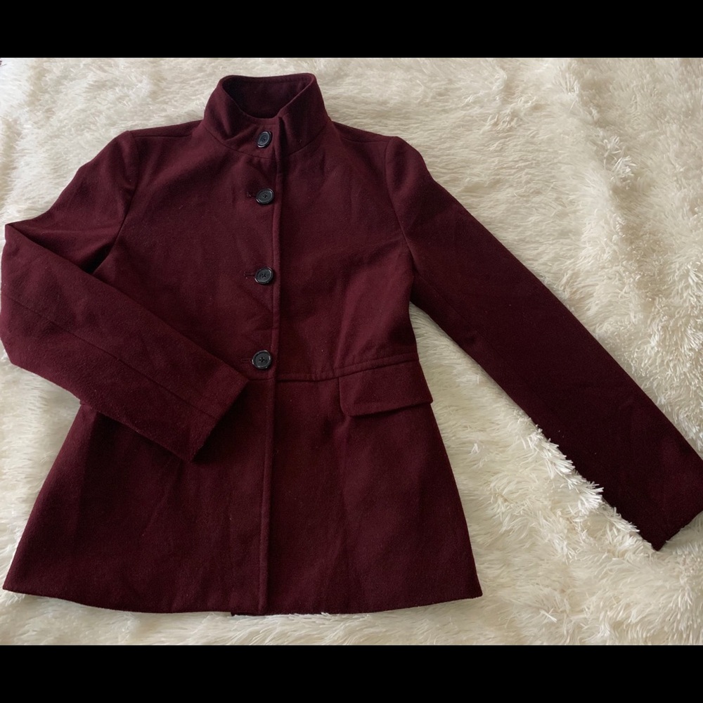Old Navy Burgundy Peacoat ♥️